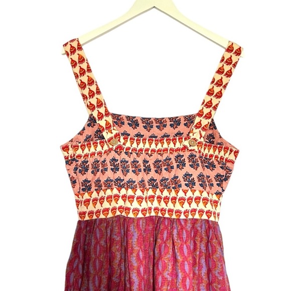 Faherty Grace Maxi Dress Bali Bloom Linen Size L - Picture 10 of 15